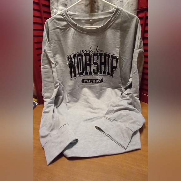 Tops - Gray Made to Worship Sweatshirt